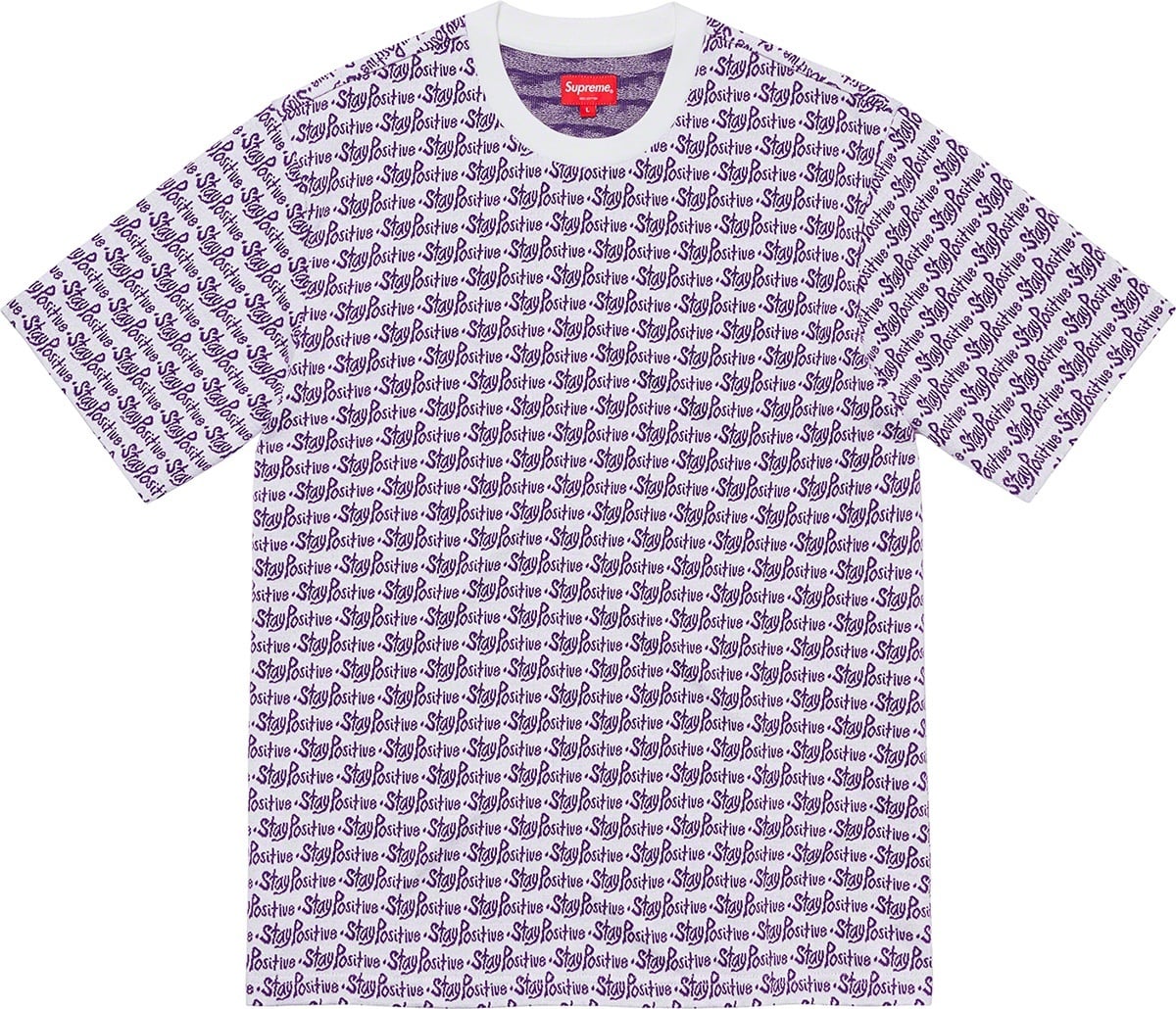 Stay Positive Jacquard S/S Top view 2